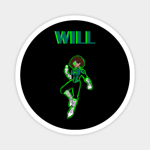 Green Lantern (Jessica Cruz) Magnet by Noah Wilson designs.